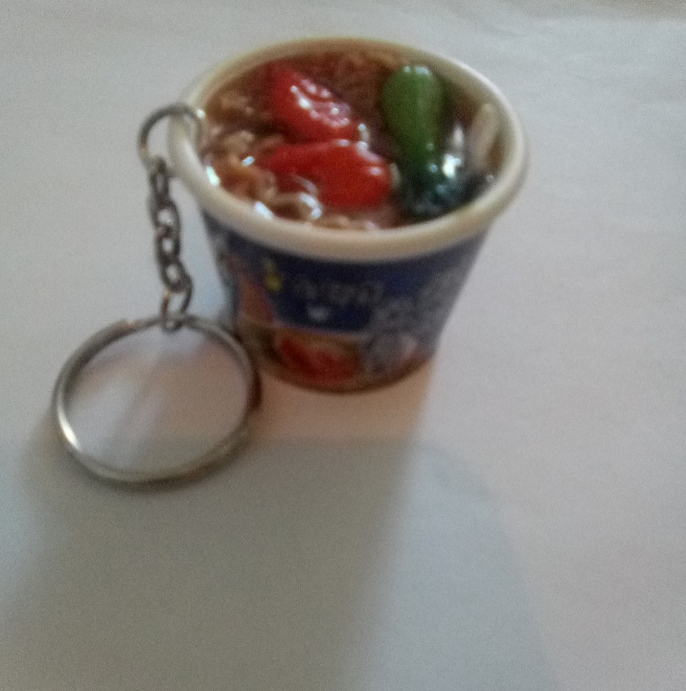 Ramen noodles keychain